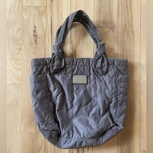Excellent condition Marc by Marc Jacobs quilted nylon taupe tote bag. like new